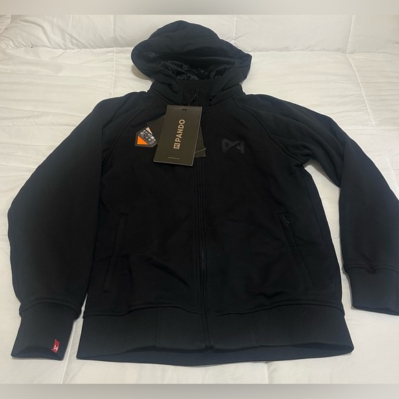 Pando Other - New Men's Size XL Pando Moto Phantom Black Motorcycle Riding Hoodie